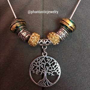 Handmade Necklace with a Tree of Life Charm